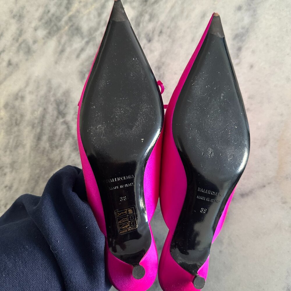 Balenciaga satin kitten heels